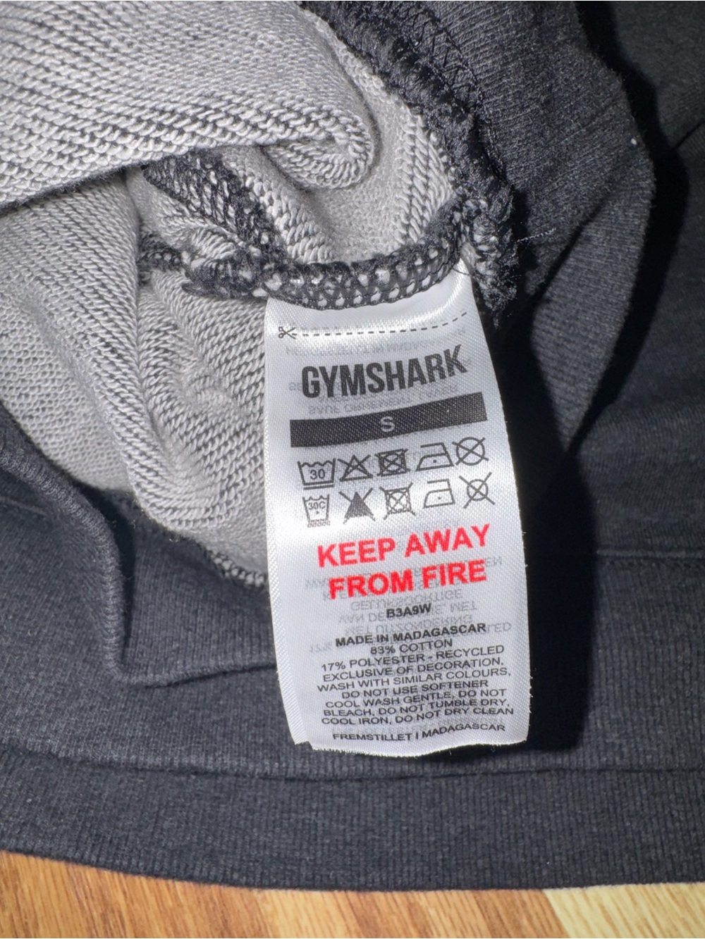 Gymshark Rest Day Sweats Cropped Pullover Sweatshirt Dark Gray Marl Size Small - Picture 11 of 11